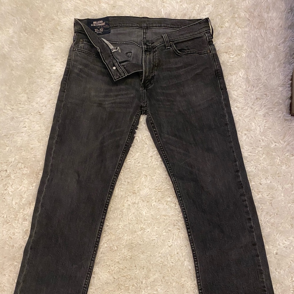 Hollister Black Worn Wash Denim